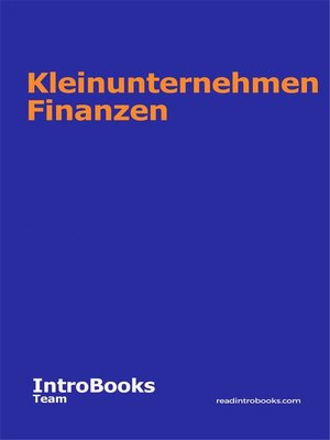 cover image of Kleinunternehmen Finanzen